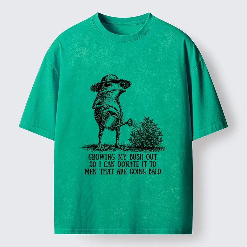 Tokyo-Tiger Silly Gardener Frog Funny Daily Meme Washed T-Shirt 