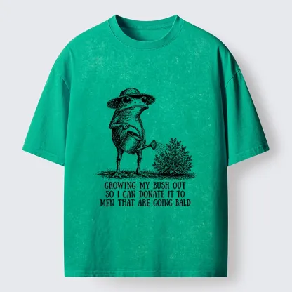 Tokyo-Tiger Silly Gardener Frog Funny Daily Meme Washed T-Shirt 