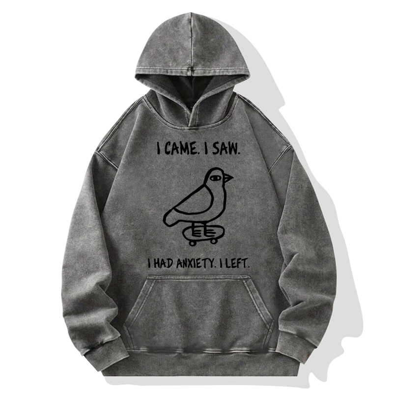Tokyo-Tiger Funny Meme Bird Just Needs A Break Washed Hoodie