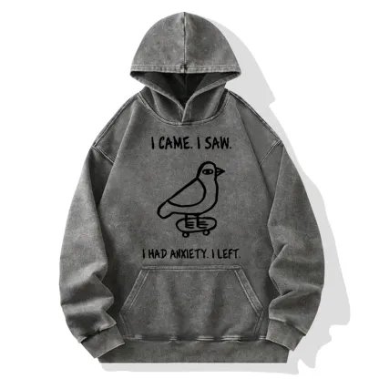 Tokyo-Tiger Funny Meme Bird Just Needs A Break Washed Hoodie