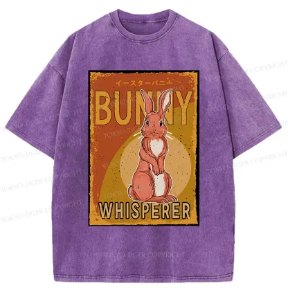 Tokyo-Tiger Cute Bunny Whisperer Washed T-Shirt