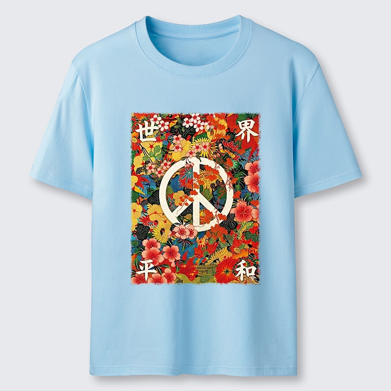 Tokyo-Tiger Bright Blooms Bring Global Calm Peace Classic T-Shirt