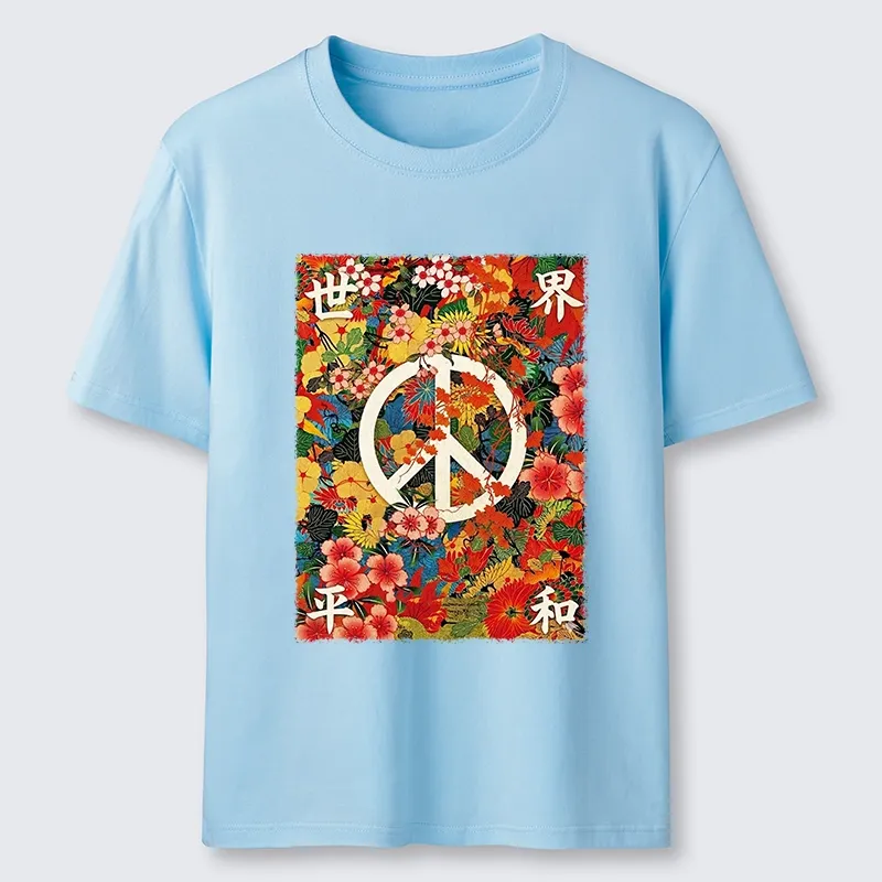 Tokyo-Tiger Bright Blooms Bring Global Calm Peace Classic T-Shirt