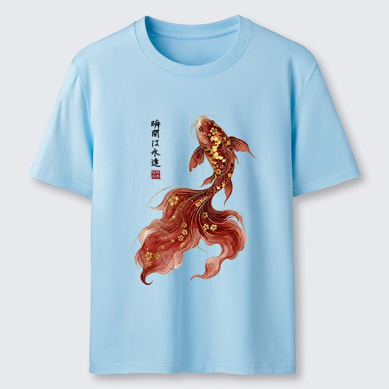 Tokyo-Tiger Golden Sakura Red Koi Ink Art Classic T-Shirt