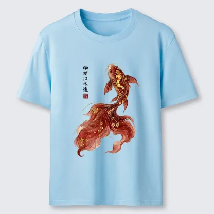 Tokyo-Tiger Golden Sakura Red Koi Ink Art Classic T-Shirt