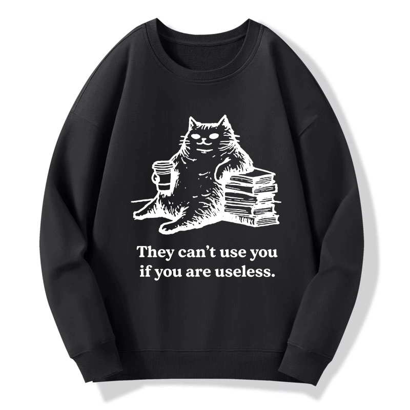 Tokyo-Tiger Cat Proving Uselessness Is A Superpower Classic Sweatshirt