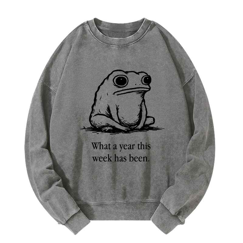 Tokyo-Tiger This Week Feels Like A Whole Year Washed Sweatshirt