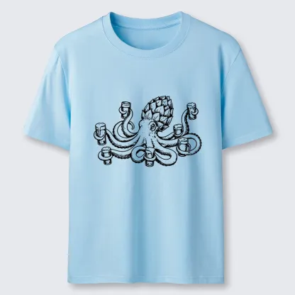 Tokyo-Tiger Sea Creature Loves Cold Brew Drinks Classic T-Shirt