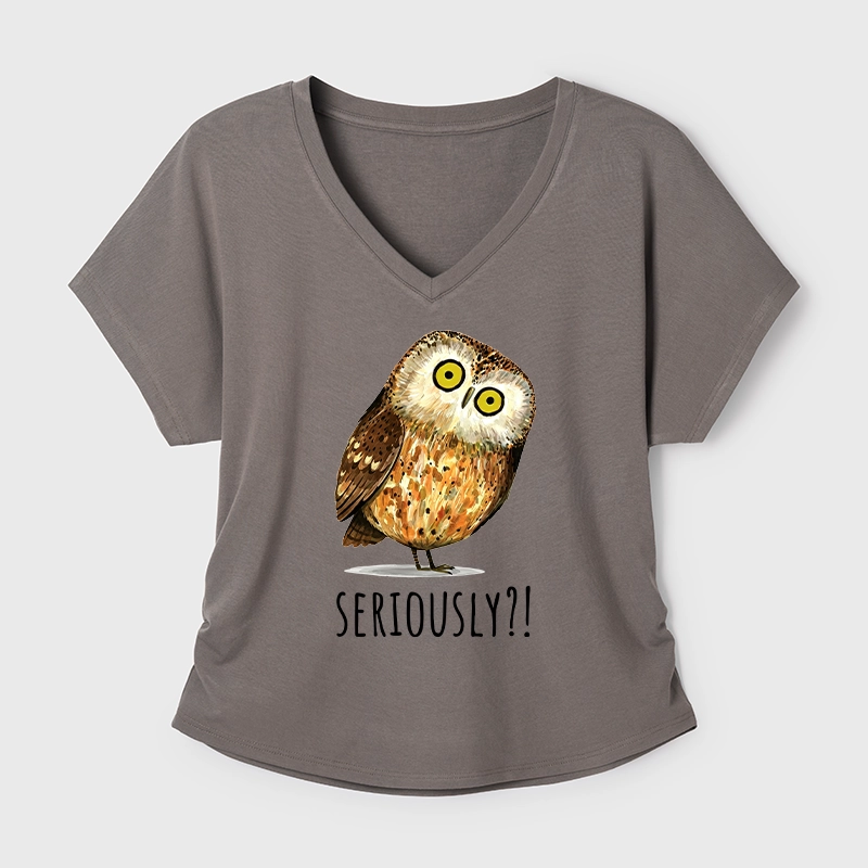 Tokyo-Tiger Seriously Confused Owl Meme Art Modal Dolman Sleeve T-Shirt