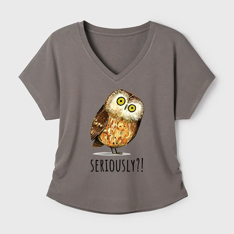 Tokyo-Tiger Seriously Confused Owl Meme Art Modal Dolman Sleeve T-Shirt