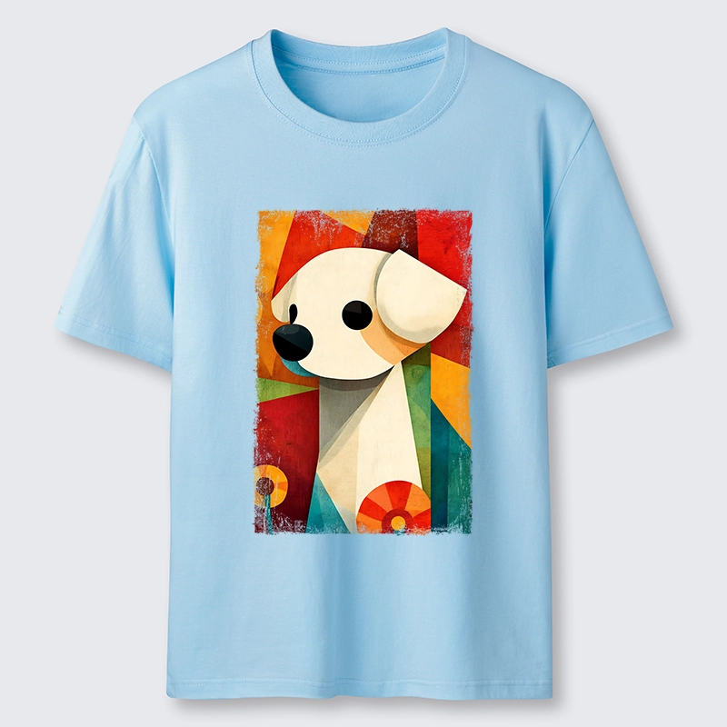 Tokyo-Tiger Retro Abstract Color Block Puppy Art Classic T-Shirt