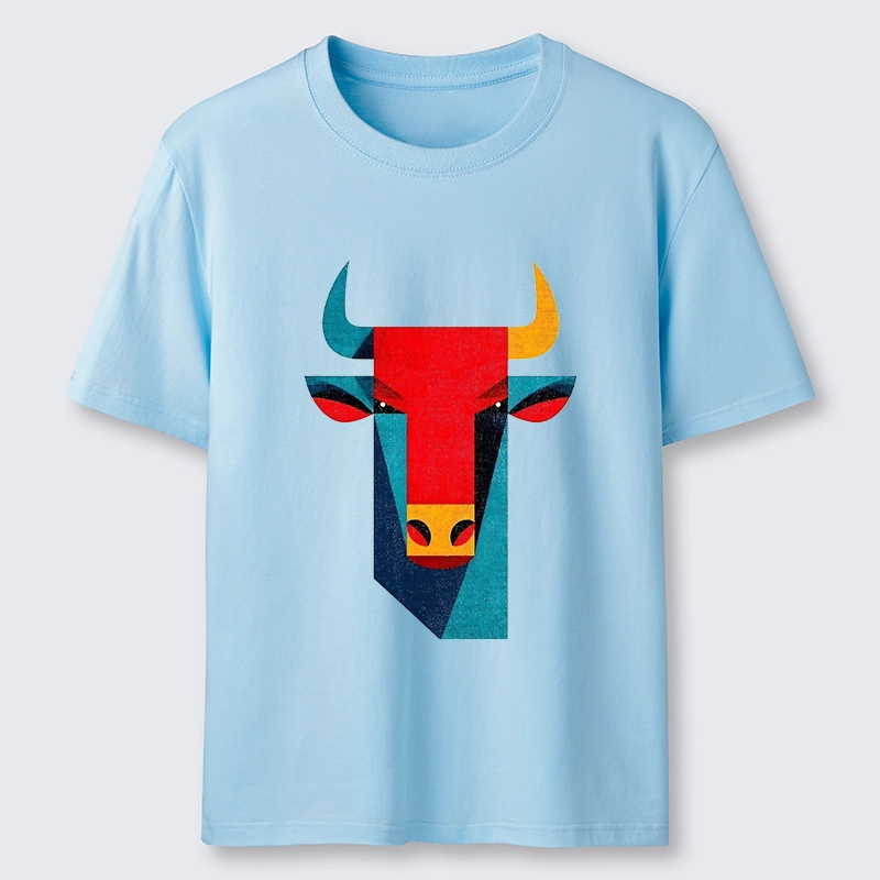 Tokyo-Tiger Geometric Bull Head Art Classic T-Shirt
