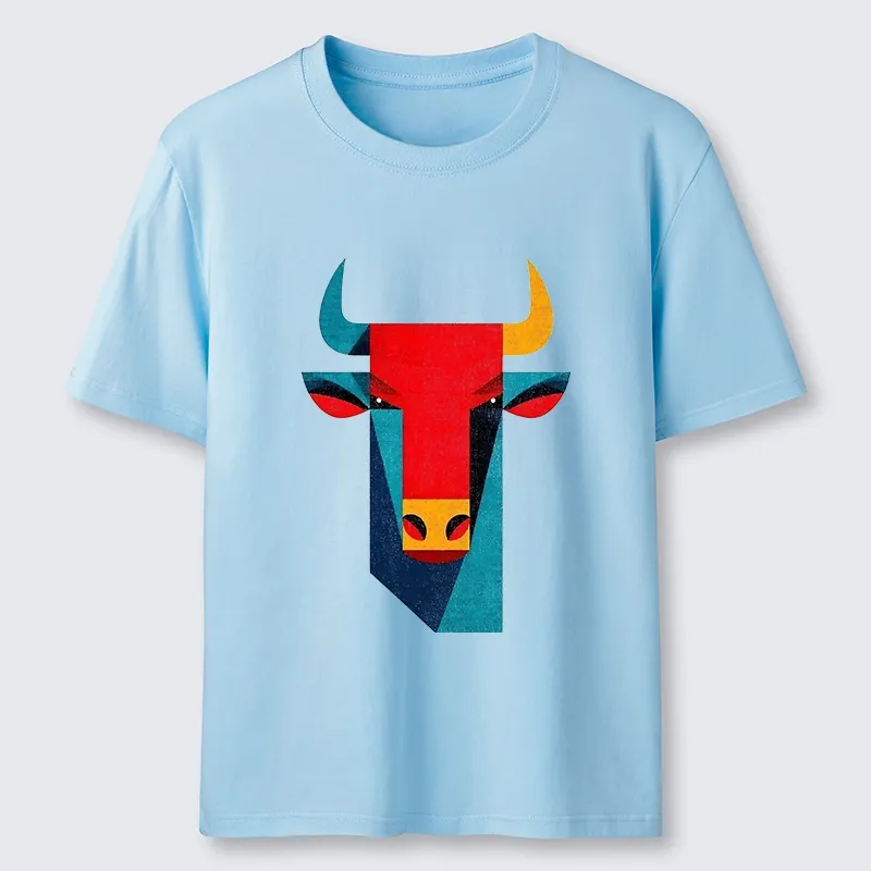 Tokyo-Tiger Geometric Bull Head Art Classic T-Shirt