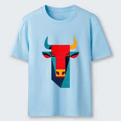 Tokyo-Tiger Geometric Bull Head Art Classic T-Shirt