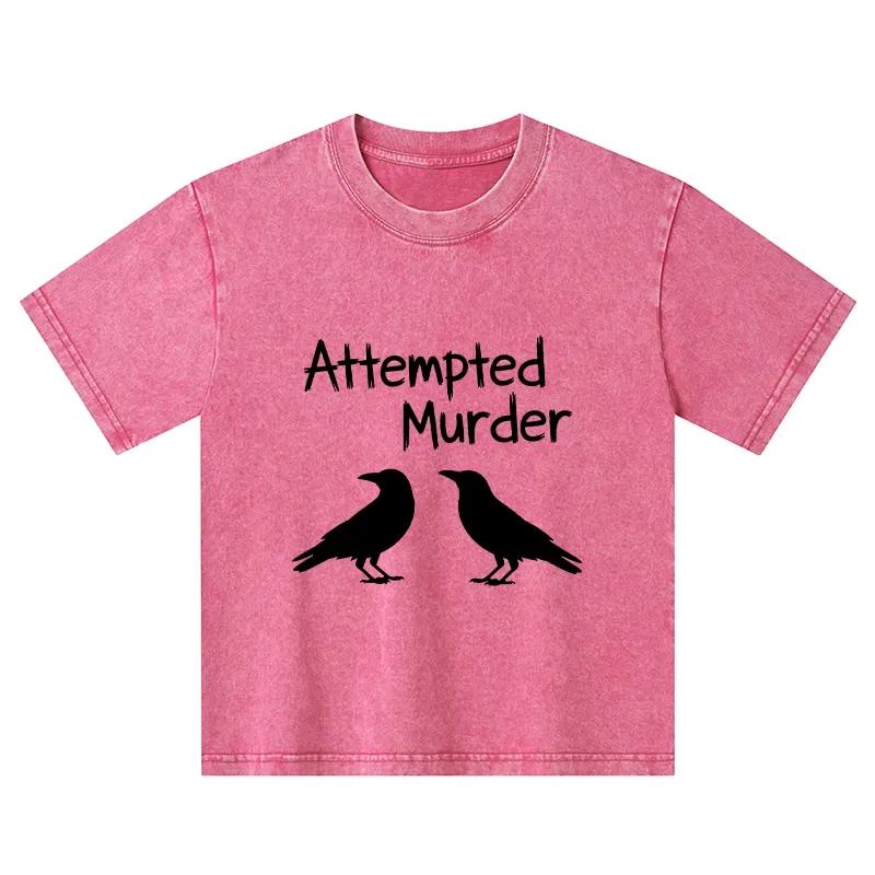 Tokyo-Tiger Two Crows Attempted Murder Joke Kids Washed T-Shirt