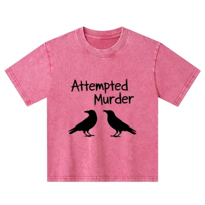 Tokyo-Tiger Two Crows Attempted Murder Joke Kids Washed T-Shirt