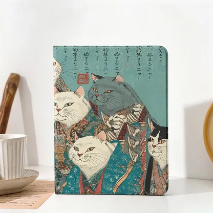 Tokyo-Tiger Formal Gathering of Ukiyo-e Cat Nobles iPad Case