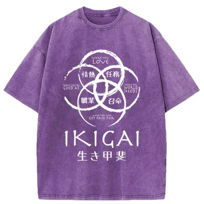Tokyo-Tiger Life Meaning Japan Washed T-Shirt