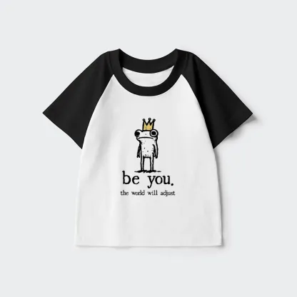 Tokyo-Tiger Crown Frog Stays True To Self Kids Raglan T-shirt