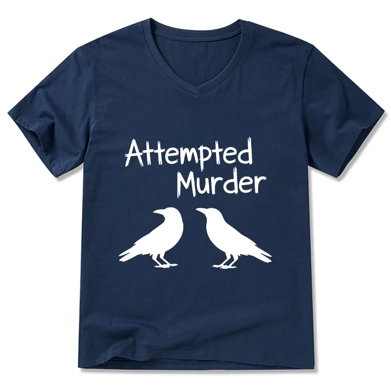 Tokyo-Tiger Two Crows Attempted Murder Joke V-Neck Classic T-Shirt