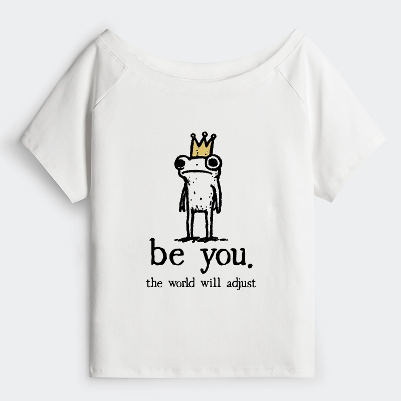 Tokyo-Tiger Crown Frog Stays True To Self Off Shoulder T-Shirt