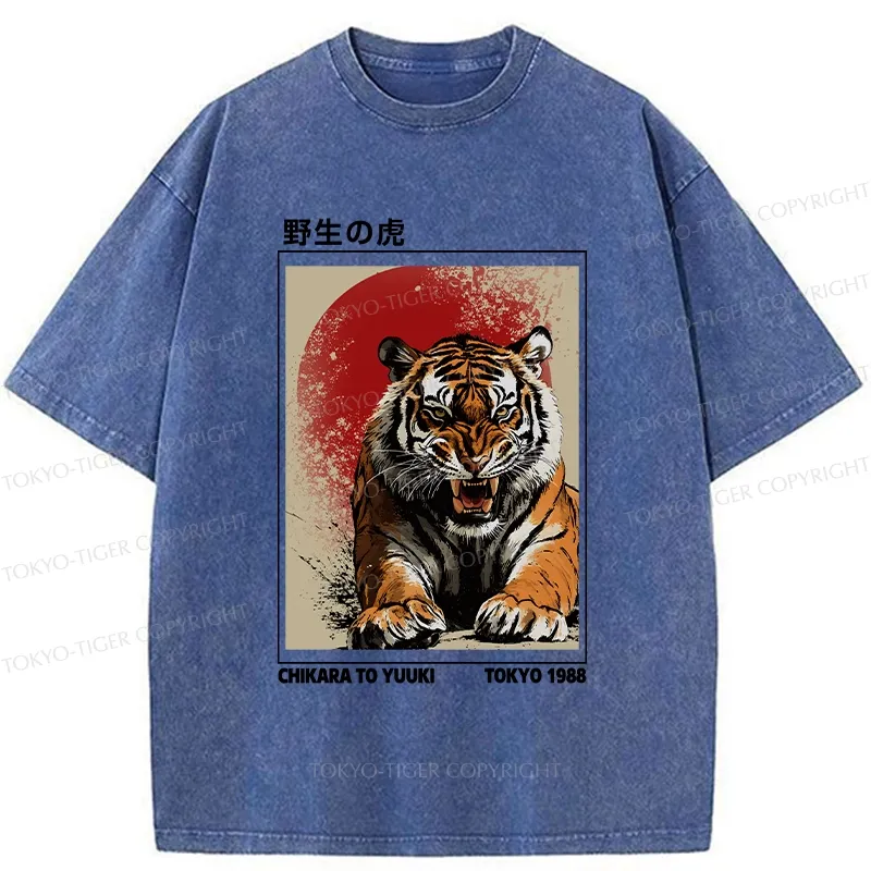 Tokyo-Tiger Wild Tiger Washed T-Shirt