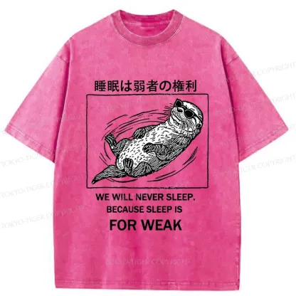Tokyo-Tiger Sleep Is For Weak Washed T-Shirt