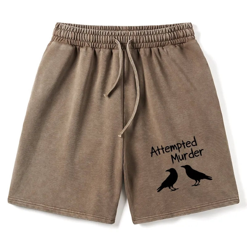 Tokyo-Tiger Two Crows Attempted Murder Joke Washed Shorts