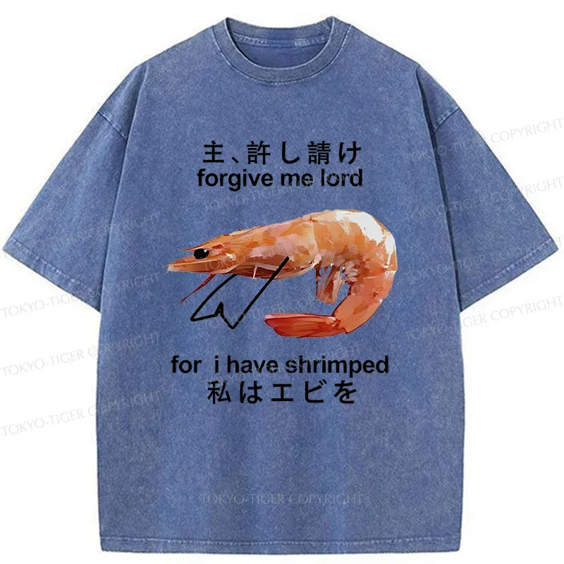 Tokyo-Tiger Retreating Shrimp Washed T-Shirt