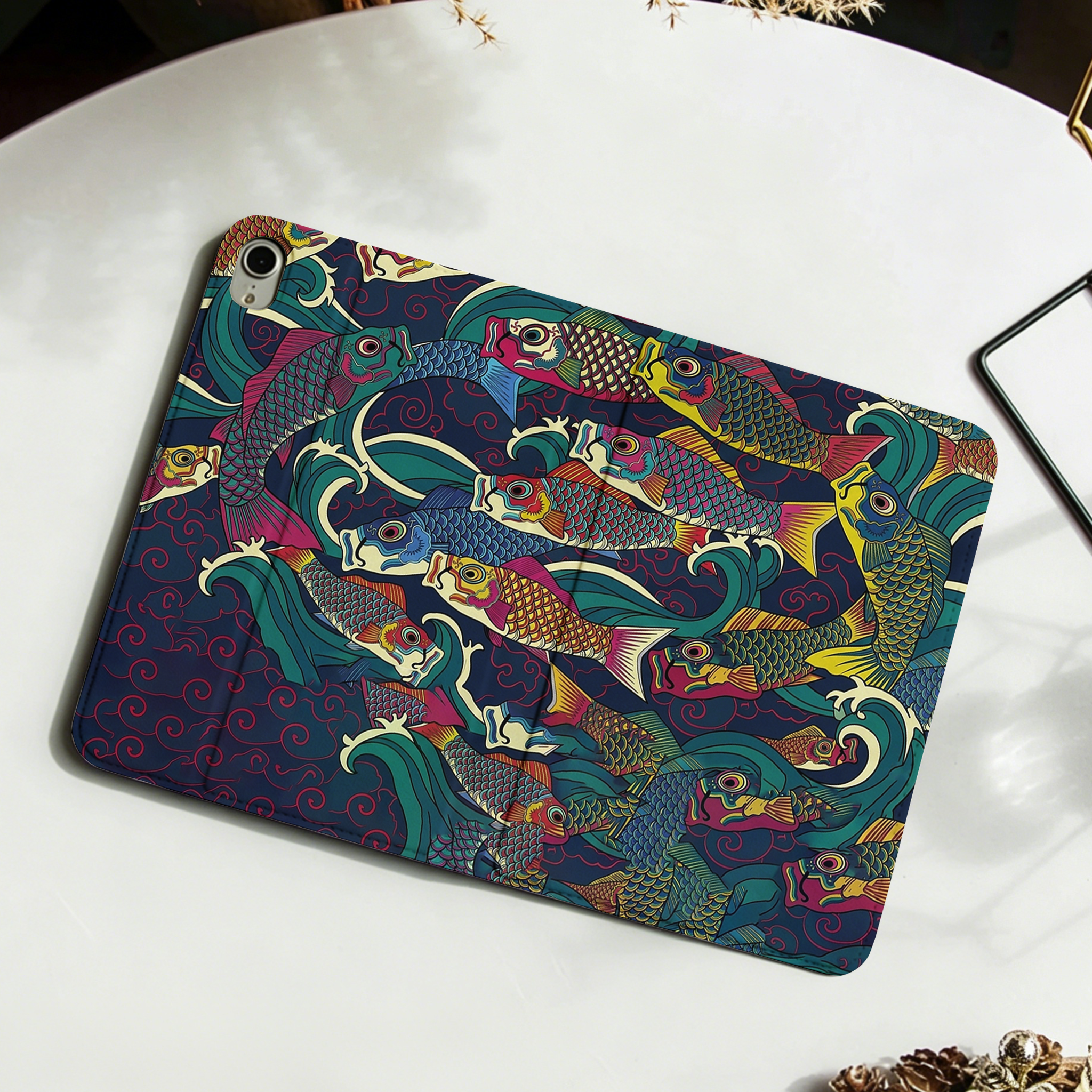 Tokyo-Tiger Colorful Japanese Koinobori Nobles Tablet Protective Case