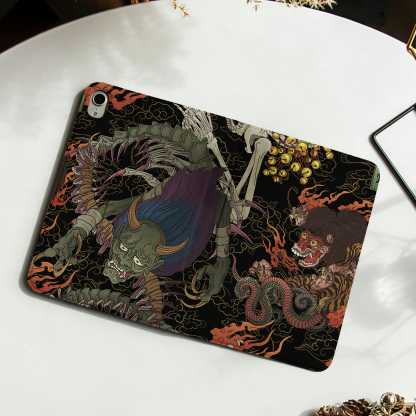 Tokyo-Tiger Japanese Yokai And Skeletons Nobles Tablet Protective Case