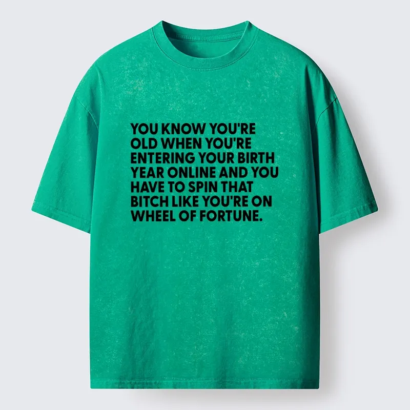 Tokyo-Tiger Relatable Old Human Joke Meme Washed T-Shirt Sale