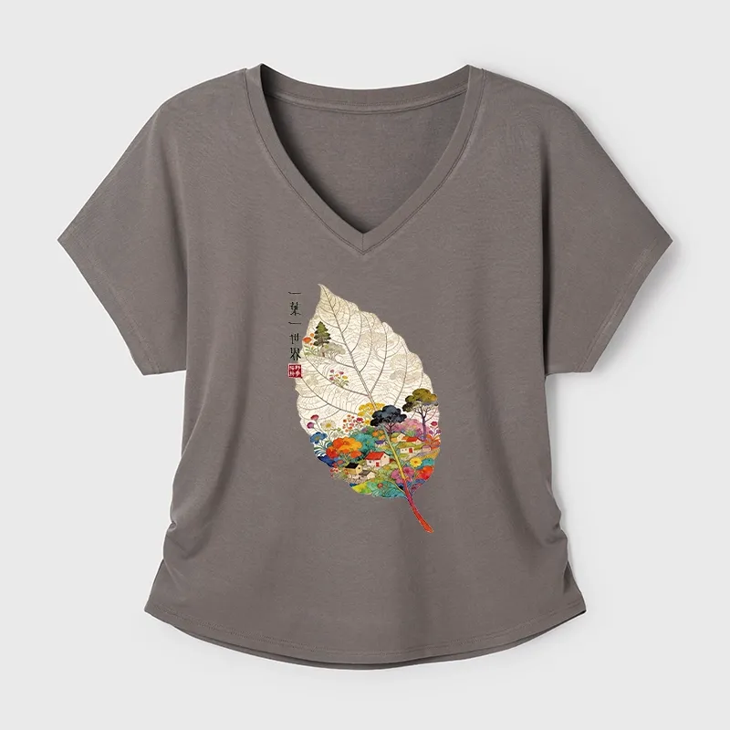 Tokyo-Tiger One Leaf Holds A Tiny Colorful World Modal Dolman Sleeve T-Shirt