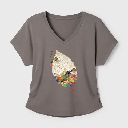 Tokyo-Tiger One Leaf Holds A Tiny Colorful World Modal Dolman Sleeve T-Shirt