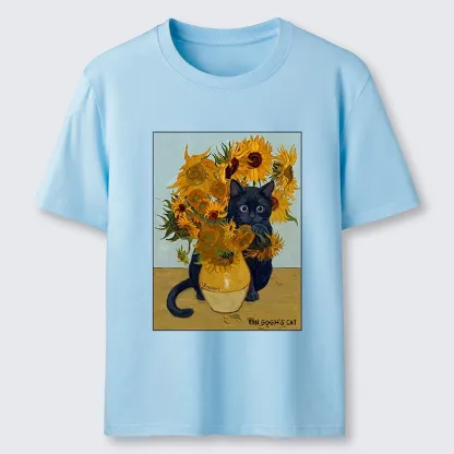Tokyo-Tiger Oil Painting Cat Sunflower Soft Vibe Classic T-Shirt