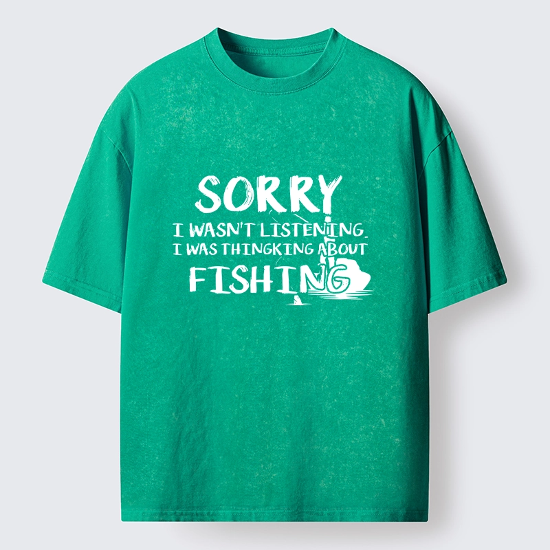 Tokyo-Tiger Funny Meme Fishing Obsessed Daydream Vibe Washed T-Shirt
