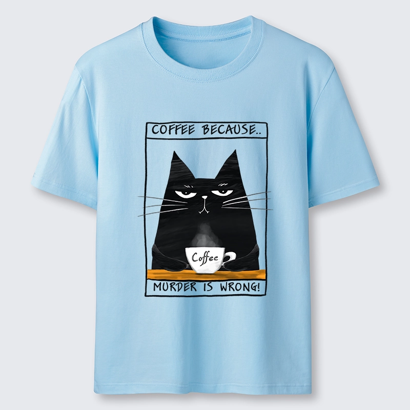 Tokyo-Tiger Moody Black Cat Coffee Need Vibe Classic T-Shirt
