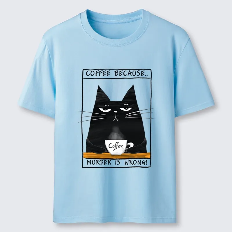 Tokyo-Tiger Moody Black Cat Coffee Need Vibe Classic T-Shirt Sale