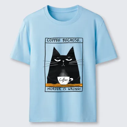 Tokyo-Tiger Moody Black Cat Coffee Need Vibe Classic T-Shirt