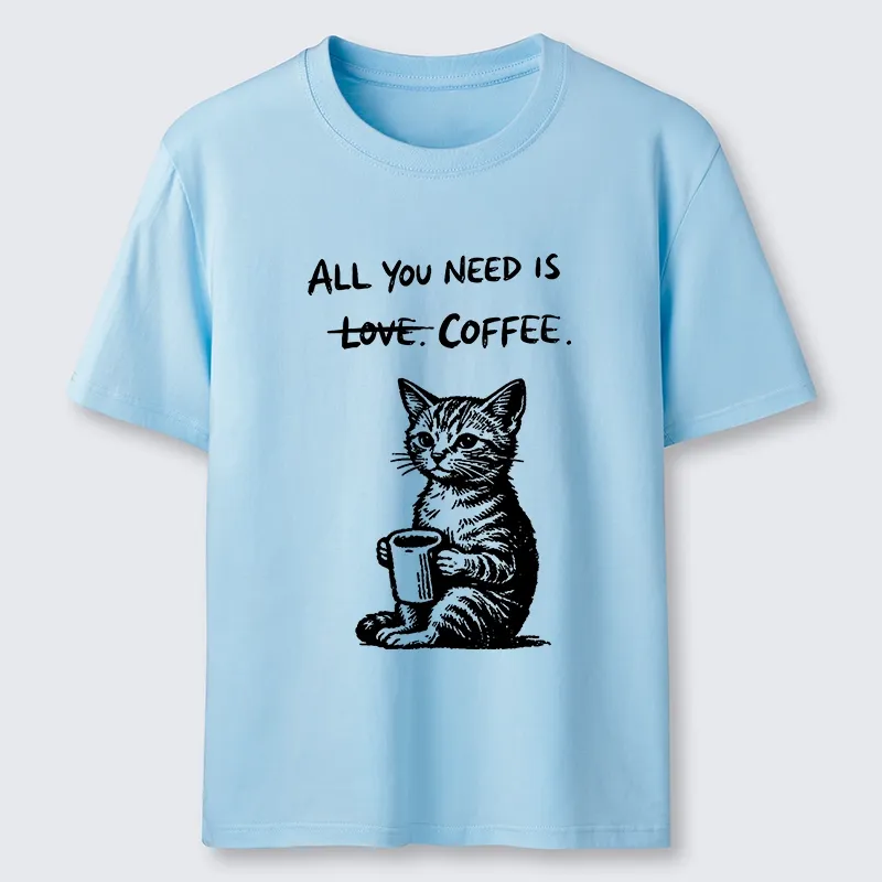 Tokyo-Tiger Cute Cat Coffee Daily Happy Vibe Classic T-Shirt Sale