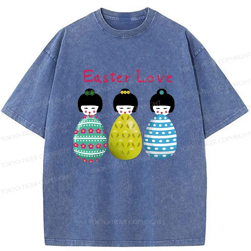 Tokyo-Tiger Easter Egg Washed T-Shirt