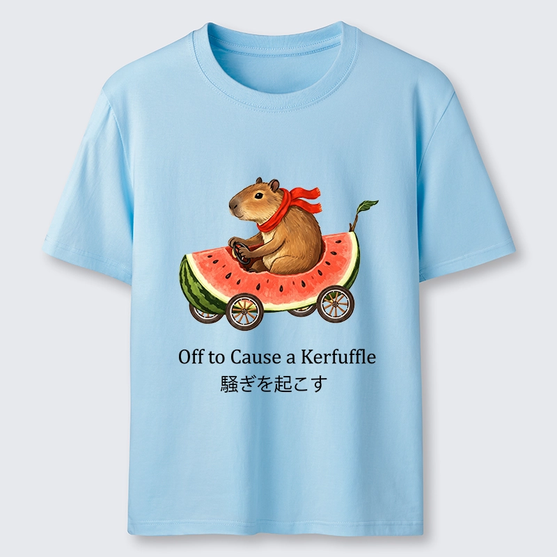 Tokyo-Tiger Capybara Drive Watermelon Car Classic T-Shirt