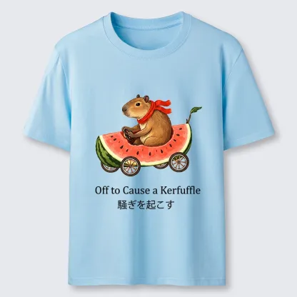 Tokyo-Tiger Capybara Drive Watermelon Car Classic T-Shirt