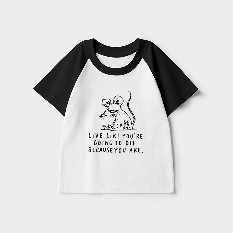 Tokyo-Tiger Funny Meme Sarcastic Rat Life Truth Kids Raglan T-shirt
