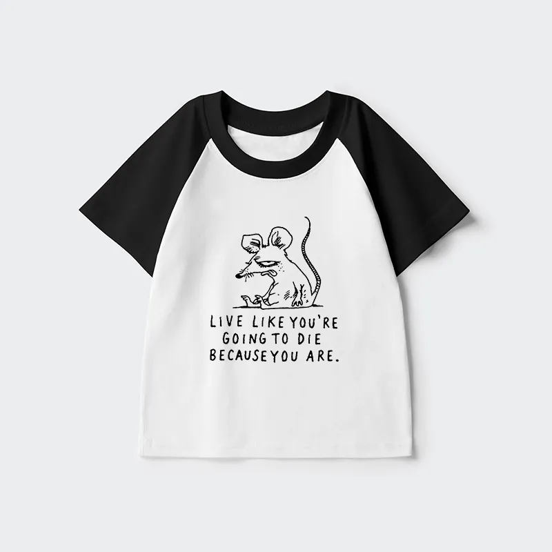 Tokyo-Tiger Funny Meme Sarcastic Rat Life Truth Kids Raglan T-shirt