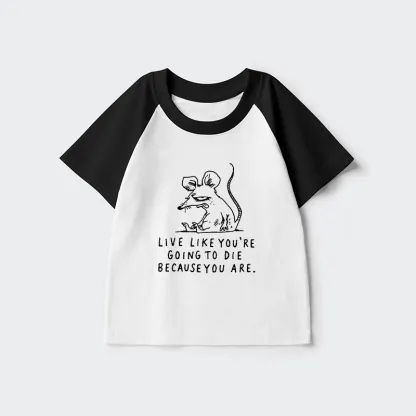 Tokyo-Tiger Funny Meme Sarcastic Rat Life Truth Kids Raglan T-shirt