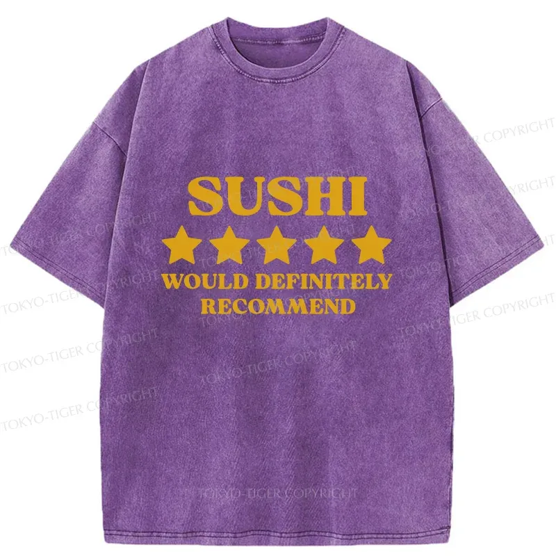 Tokyo-Tiger Recommended Sushi Washed T-Shirt