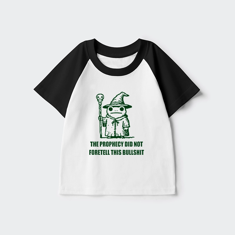 Tokyo-Tiger Funny Meme Wizard Frog Weird Prophecy Kids Raglan T-shirt