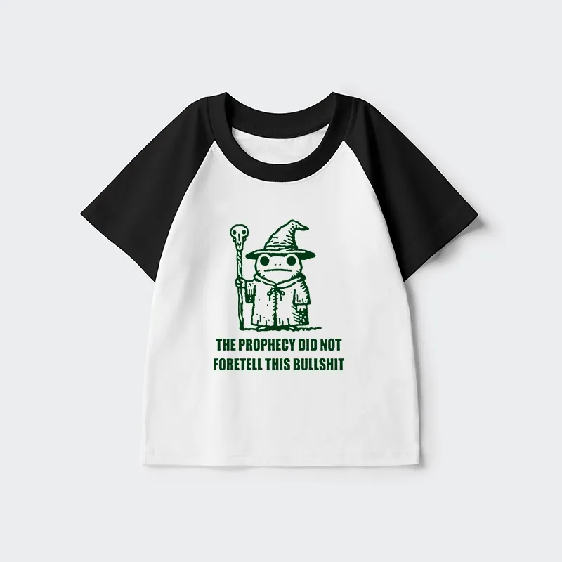 Tokyo-Tiger Funny Meme Wizard Frog Weird Prophecy Kids Raglan T-shirt