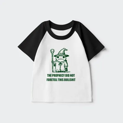 Tokyo-Tiger Funny Meme Wizard Frog Weird Prophecy Kids Raglan T-shirt